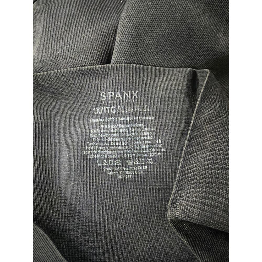 SPANX Black High Rise Compression Leggings 1X Shaping Sculpt Activewear - Picture 2 of 2